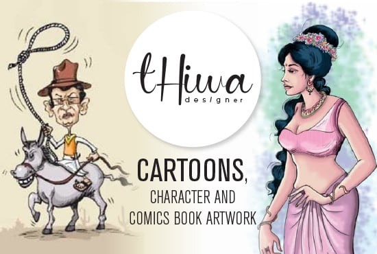 I will draw a cartoons, character and comics book artwork