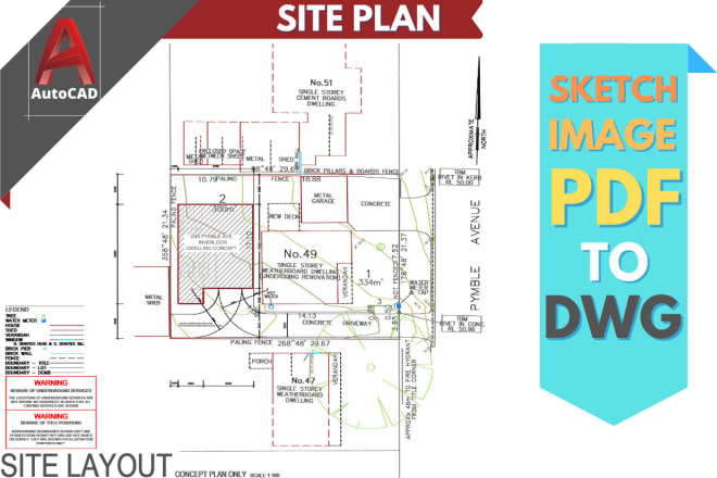 I will draw autocad detail site plan