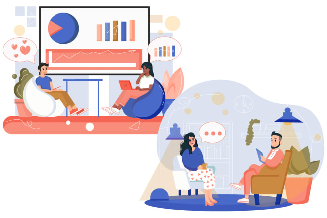 I will draw flat vector illustration for website,app
