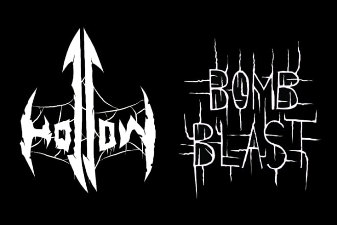 I will draw font metal logo for your band
