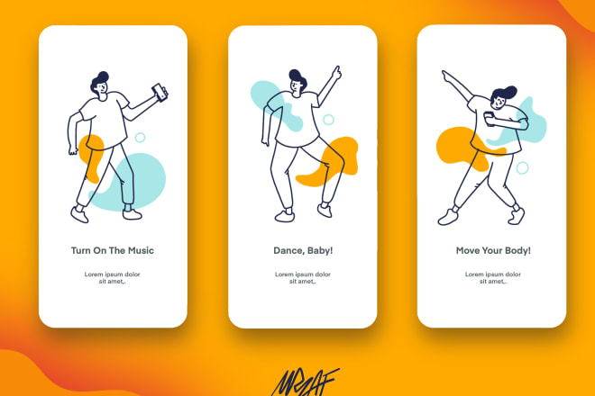I will draw modern flat illustration for website or apps