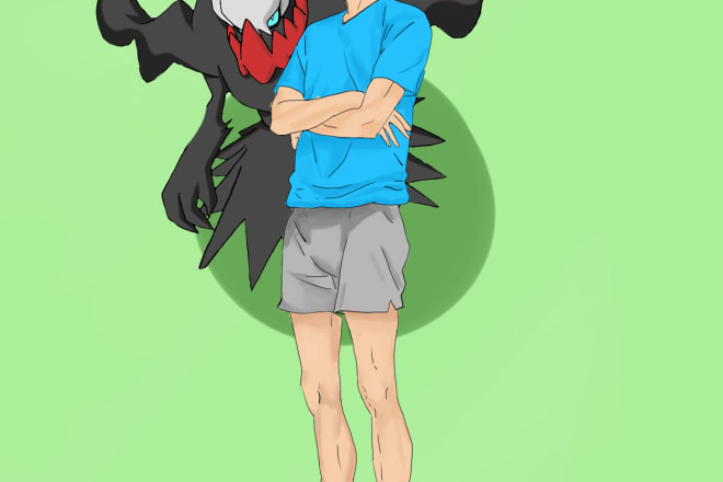 I will draw you as pokemon trainer with your favourite pokemon