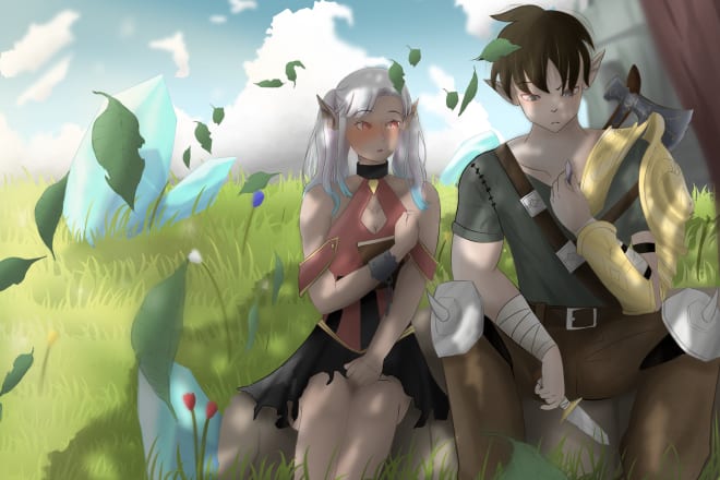 I will draw you fanart, oc, dnd in anime style