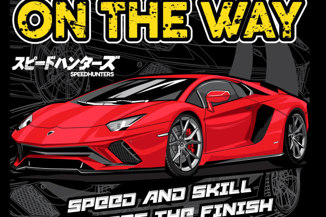 I will draw your car design, realistic, cartoon, caricature