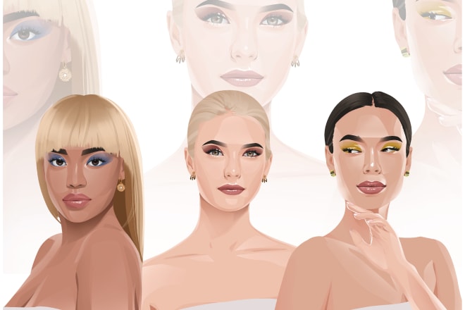 I will draw your family or group into portrait illustration