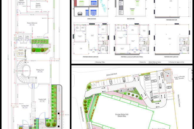 I will draw your house floor plans, building plans, survey plans