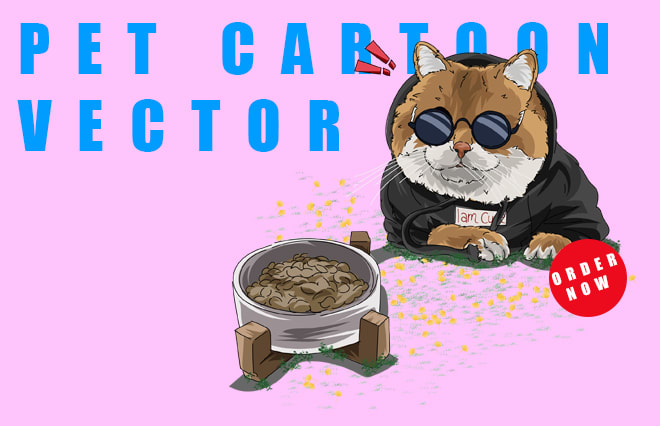 I will draw your pet or any animals into cute vector in 1 day