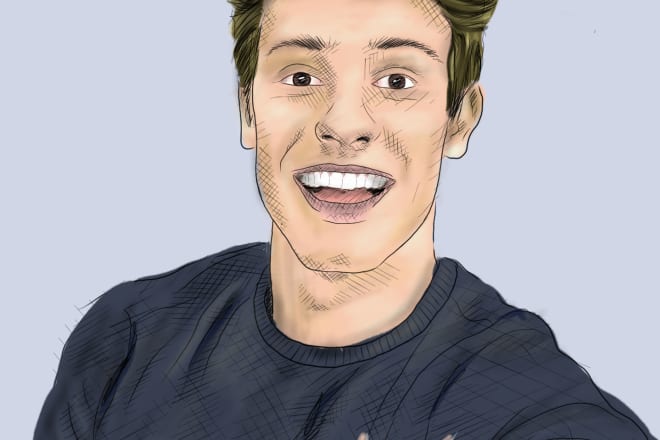 I will draw your portrait in my own artistic caricature style