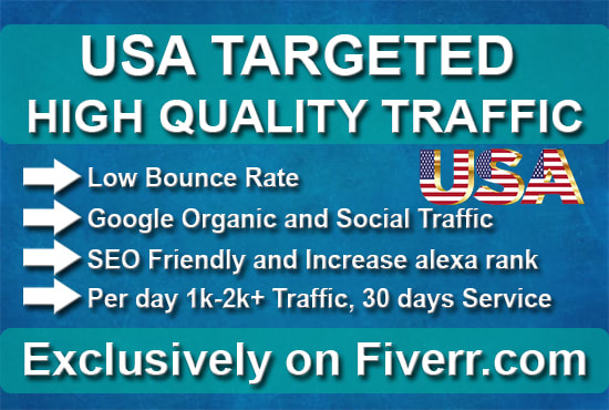 I will drive USA targeted unlimited web traffic