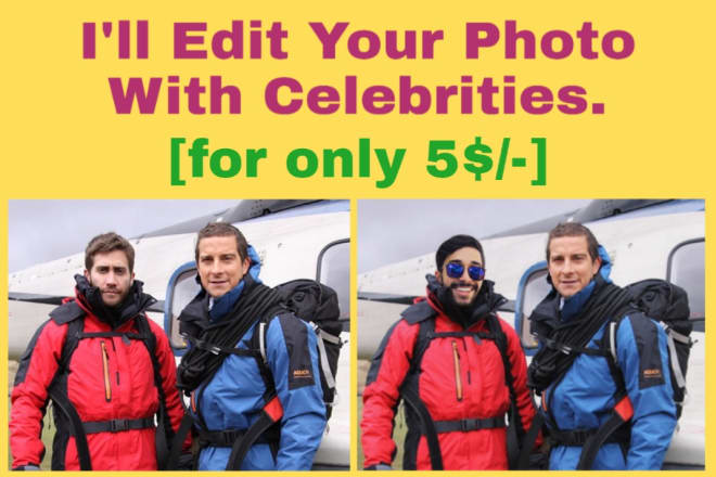 I will edit your photo with celebrities