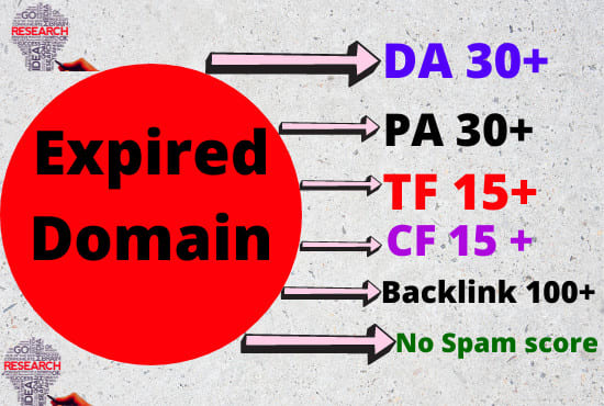 I will find expired domain with high metrics