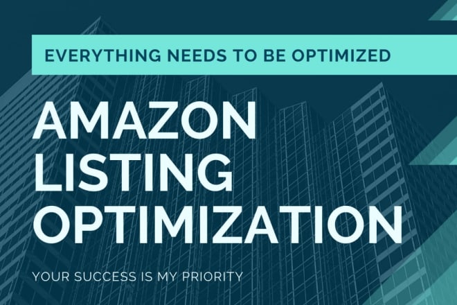 I will give amazon listing optimization services with SEO product description