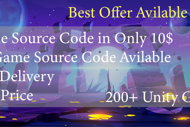 I will give you best unity game source code in cheapest price