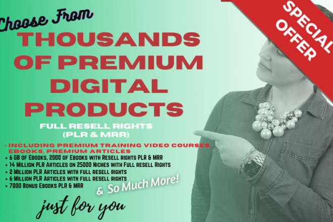 I will give you mega bundle digital products you can resell
