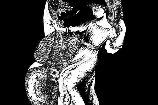 I will hand draw detailed line and dot ink illustrations