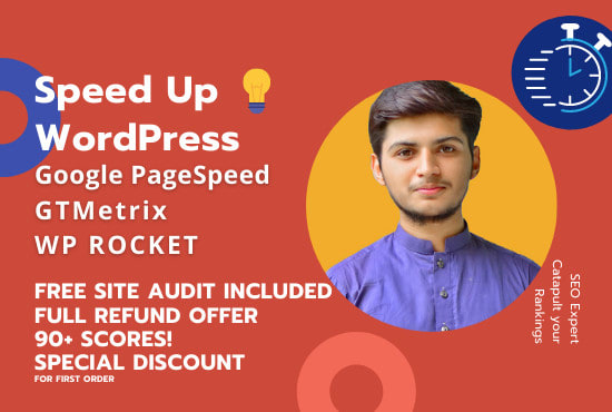 I will install wp rocket for up to 90 wordpress site speed gtmetrix,pagespeed insights