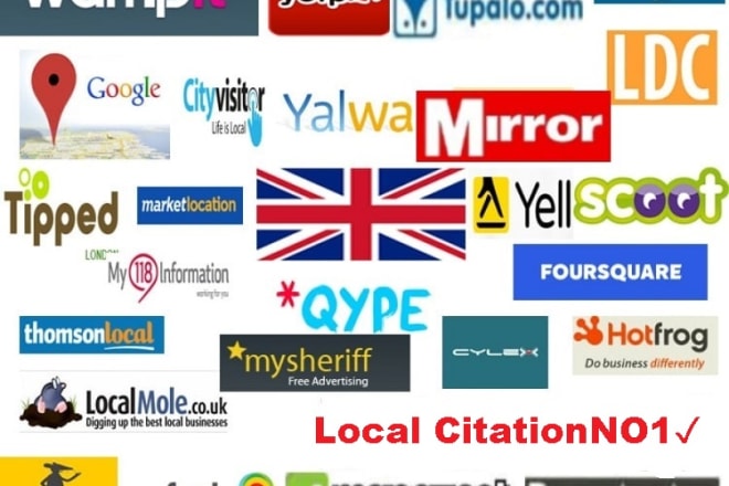 I will list UK citations up to 100 top local directories