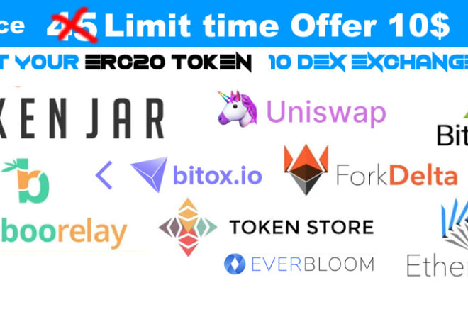 I will list your erc20 token 5 exchange listing using token address