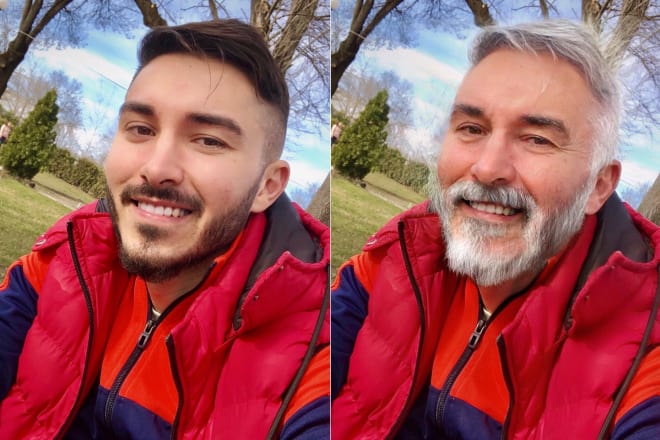 I will make age old photo effect with your face