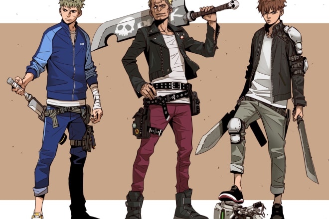 I will make amazing anime character concept art