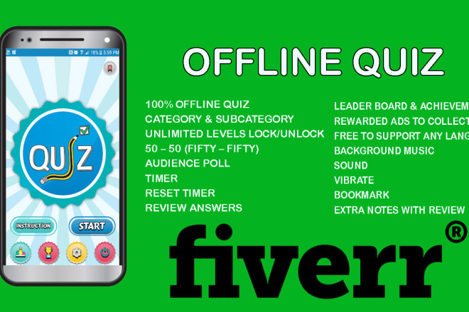 I will make an offline quiz android app