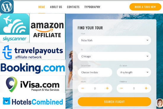 I will make automated travel affiliate website for passive income