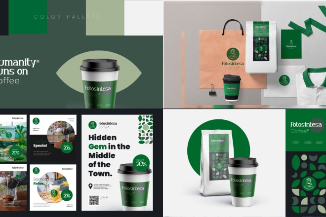 I will make awesome and stand out brand visual identity for your coffee shop