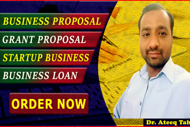 I will make business plan or business proposal, for business loan and investment