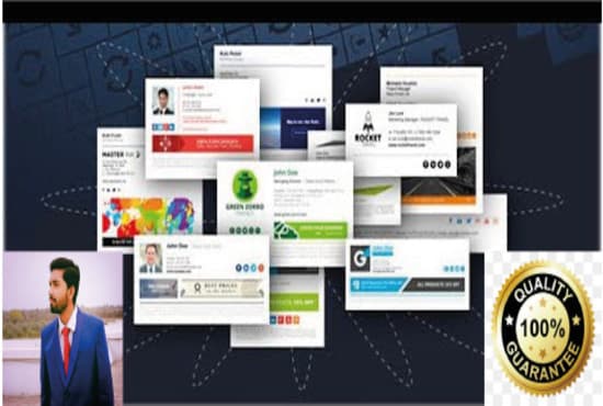I will make clickable HTML email signature for gmail,outlook etc