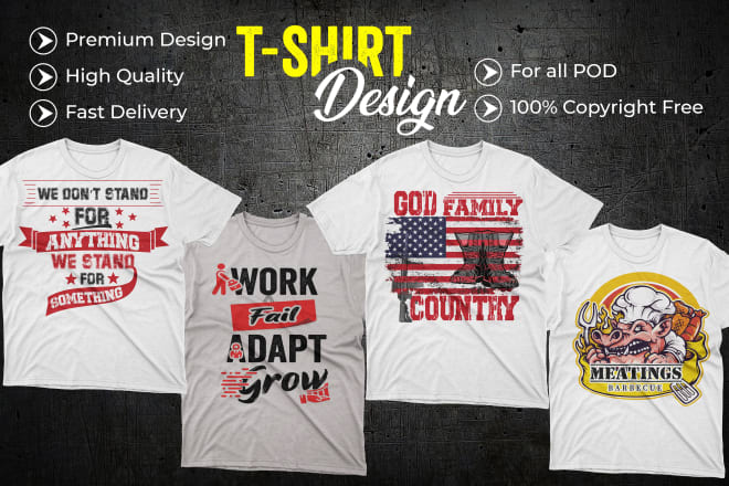 I will make creative custom and typography t shirt design