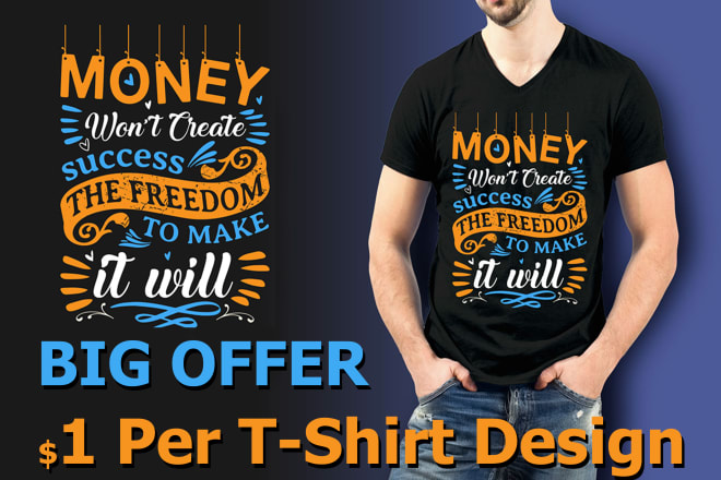 I will make high quality merch by amazon and teespring t shirts designs