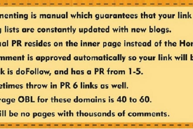 I will powerful 60 blog comments backlinks on pr3 pr7 pages