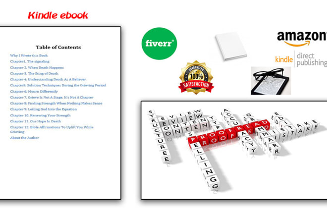 I will proofread, format, and edit your ebook for amazon kindle
