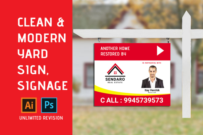 I will real estate yard sign,outdoor signage and sign board