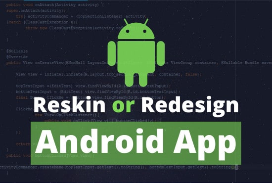 I will reskin app and rebrand your codecanyon code or any android app