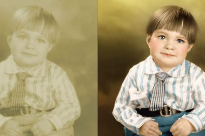 I will restore old photos fix and colorize in 1 hours picture old photo