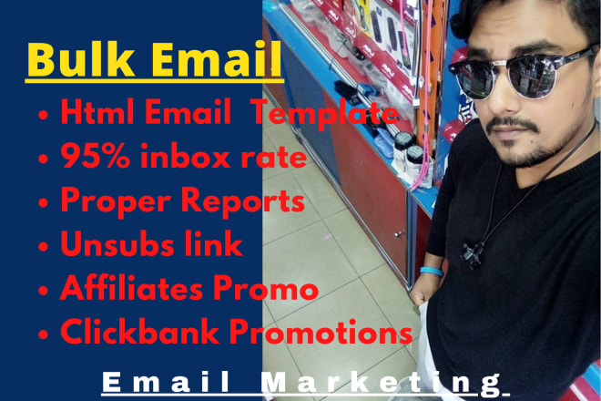 I will send emails or send bulk email blast