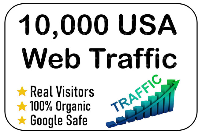 I will send real organic targeted google unlimited web traffic from USA