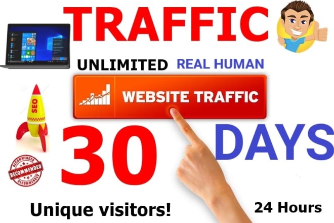 I will send unlimited targeted web traffic real visitors to your website