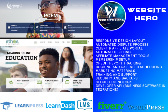 I will setup a professional tutor, online course, worpdress lms membership website