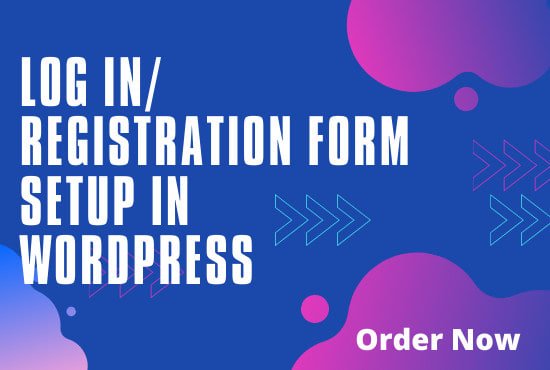 I will setup login or registration form for your wordpress website