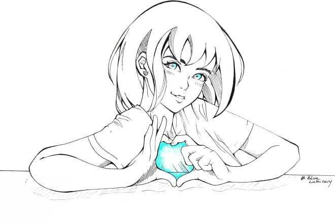I will sketch anything in manga anime style