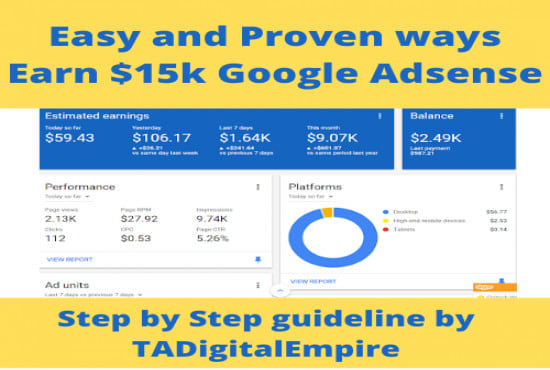 I will teach you how I make money 15k google adsense monthly