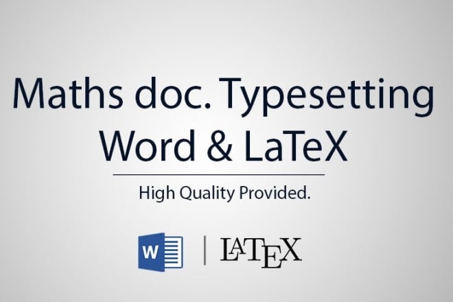 I will type any math document in word or latex within 24h