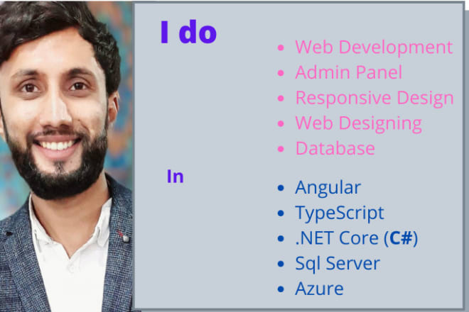 I will web development using dot net core