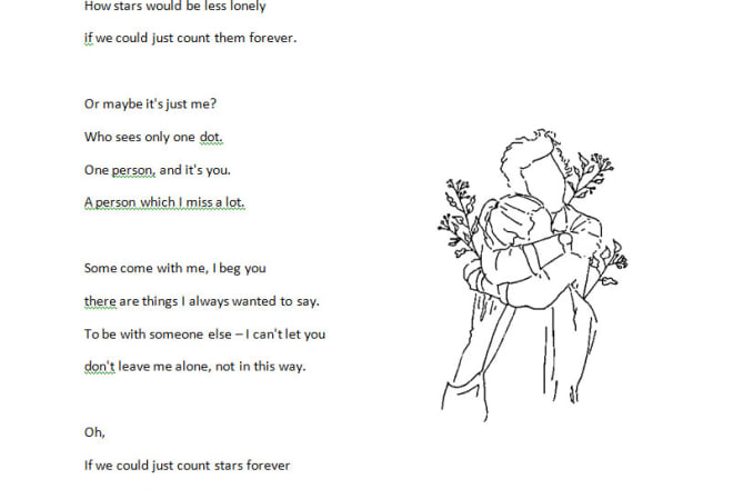 I will write a love letter or song for valentine day