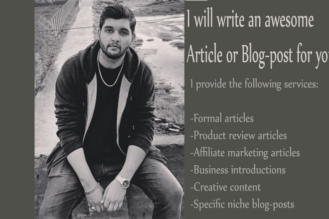 I will write a quality SEO article or blog post for you