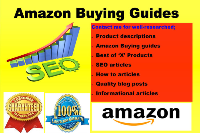 I will write amazon affiliate articles for your niche site
