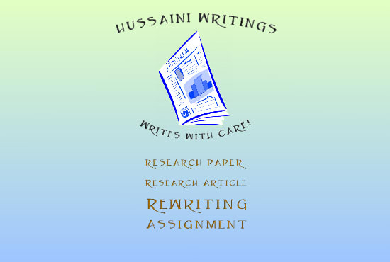 I will write or rewrite research articles with high quality