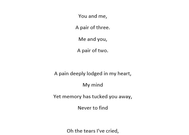 I will write you a poem about anything